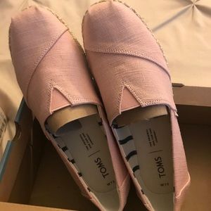 TOMs Women’s Spanish Villa Heritage Canvas Pink Espadrilles Size 7.5